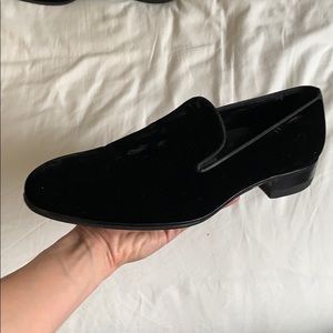 Giorgio Armani velvet formal tuxedo loafers